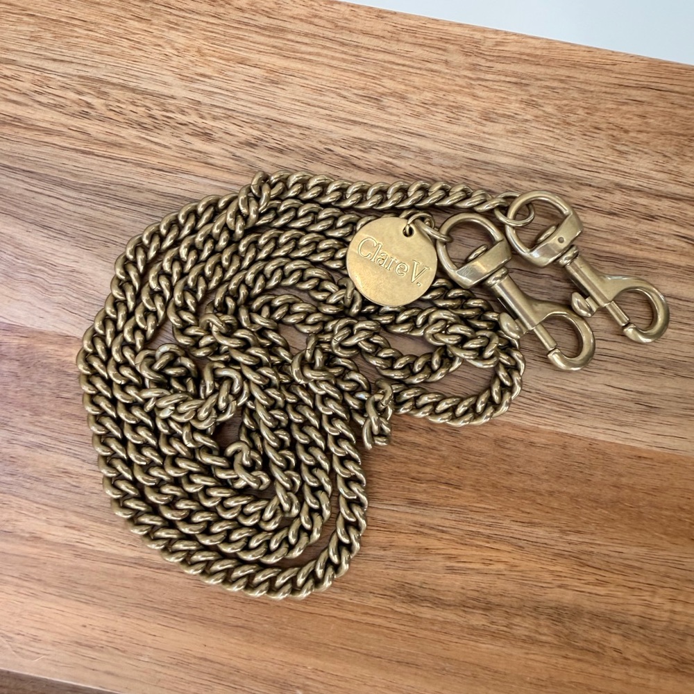 Clare V thin brass crossbody Chain Strap NWT $115 SOLD OUT ONLINE